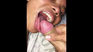 Stepdaughter drinking your cum in the deepthroat