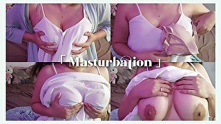 Sexy girl masturbation & creampied with beautiful big boobs girl - viza showgirl