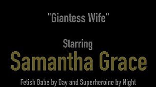 Giantess Wife Samantha Grace Pokes Fun At Tiny Loser Hubby!