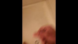 Husband cumshot across shower