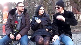 BUMSBUS - German Babe Black Sophie Spends Valentine's Day Fucking Outdoor - LETSDOEIT