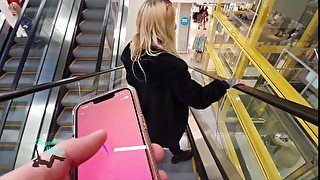 Boyfriend controls my vibrator while shopping