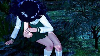 Kagome BLOWJOB in forest Inuyasha (3D Hentai)