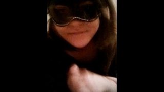 Sexy masked french amateur Elundriil makes a deepthroat