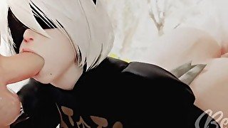 2b Yorha Threesome ANAL AND BLOWJOB 3D Animation with Sound