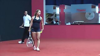 Dominika Cibulkova sexy practice
