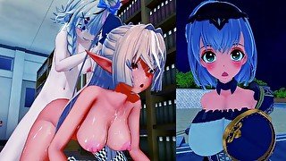 [NTR] FUTA POLKA FUCKS FLARE IN FRONT OF NOEL - 4K VTUBER PORN