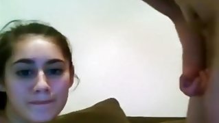 Cutie fucks her bf online for strangers