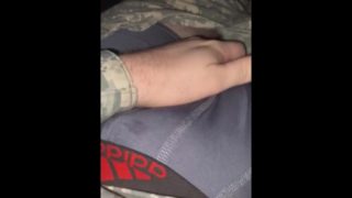 Playing with my Cock in my Military ACUs