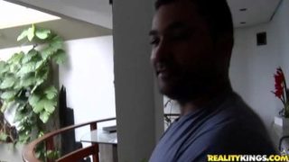 Deepthroat porn video featuring Bruna Vieira and Loupan