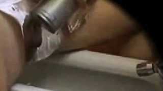 Bad son caught NOT his mum shaving pussy. Hidden cam