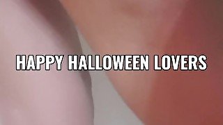 "PUSSY OR TREAT" pussy playing with MILF Cristina Cielo AT Halloween