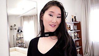 Slender young Asian Katana roughly fucked by a hard big penis