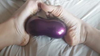 Close up sexy, wrinkled, dry, arched, feet as I rub them togheter asmr
