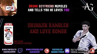 Daddy can't handle his drinks, Asmr, soft, nsfw, mouth sounds, DD LG, daddy moans. audiogasm.