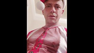 Horny Young Christmas Cumshot of A Stud!