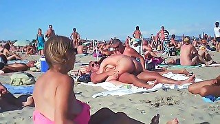 Couple Fucks At The Beach - public sex