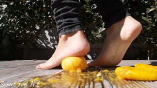 Bursting Orange to satisfy your Foot Fetish