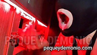 A MULTI-ORGASMIC BOYCUMS TWICE IN A GLORYHOLE IN MADRID