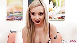 Beautiful blonde chick Lexi Lore gets impaled by a curved dick