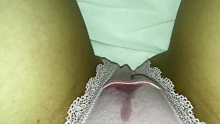 Soaking Wet Panties and Wet Clit Edging to Orgasm Contractions POV