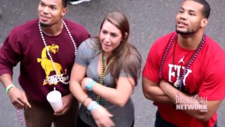 Coed flashers invade mardi gras