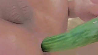 Femboy Gapes Ass With Cucumber