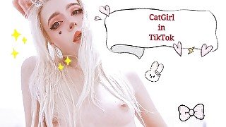 Catgirl poses in tik tok 18+