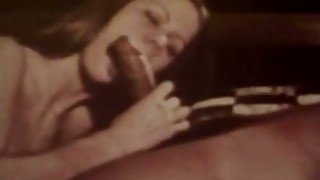 Sexy retro chick sucks a cock and takes it deep in her cunt