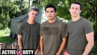 ActiveDuty - Exciting & Raw Threeway With The New Twinky Guy!