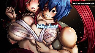 Jellal tenderly undresses Erza showing her giant tits Hentai by [HotaruChanART] ❤