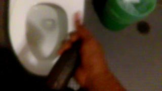 Masturbation in public restroom