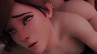 Tracer and Emily fuck a Man - Overwatch