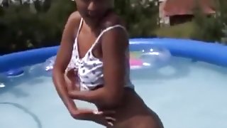 So sexy mexican female make awesome pool sex fun my friends