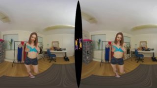 Redhead Teen Model Tries On Clothes In Studio Changing Room (VR 180 3D)