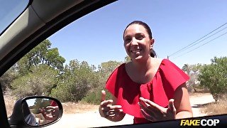 Spanish Whore Fucks Cop For Gasoline Trip 1 - Fake Cop