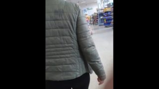 Step mom pull of leggings and fuck step son in supermarket 