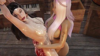 Nicki Minaj X Cardi B (Futa Cosplay, 3D Hentai, Riding)