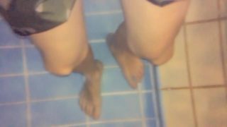 Twink feet in a pool - underwater view