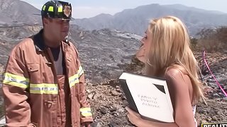 Blazing Hot Blonde Angela Attison Gets Fucked by a Firefighter