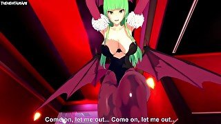 POV Morrigan Aensland the Succubus Teases You With Her Feet! Uncensored Hentai