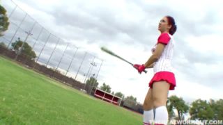 Beautiful redhead is gonna play ball with thick cock