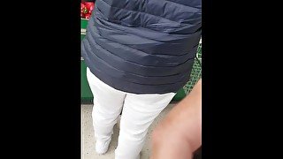 Step mom pulled off leggings fucking step son in supermarket