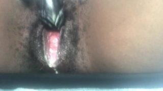 CREAMY PUSSY SEXY BLACK EBONY BABE VIBRATOR PINK CLIT HORNY MASTURBATE