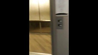 Lady beginning her day got on elevator while I was jerking off