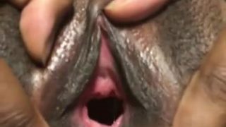 Vagina WIDELY OPENED Open KEGEL Workout Small Youthfull Ebony Dark-Hued Unexperienced