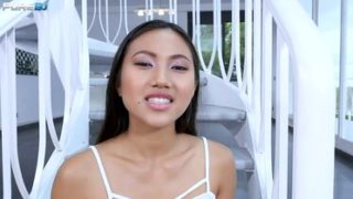 Small tits cutie May Thai hungry for a big cock