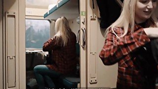 Girl Fellow Traveler Seduced Guy On the Train And Gave Him Blowjob And Swallowed Sperm! Part 1