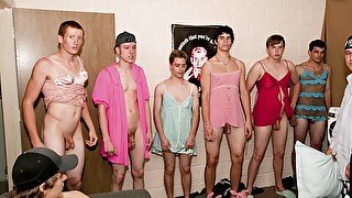 Pledges crossdressing and fucking hard as well