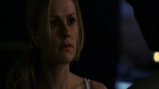 Anna Paquin hot in some white tank top showing us her